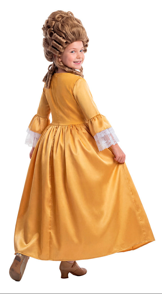 Fato Maria Antonieta na cor Dourada para Menina