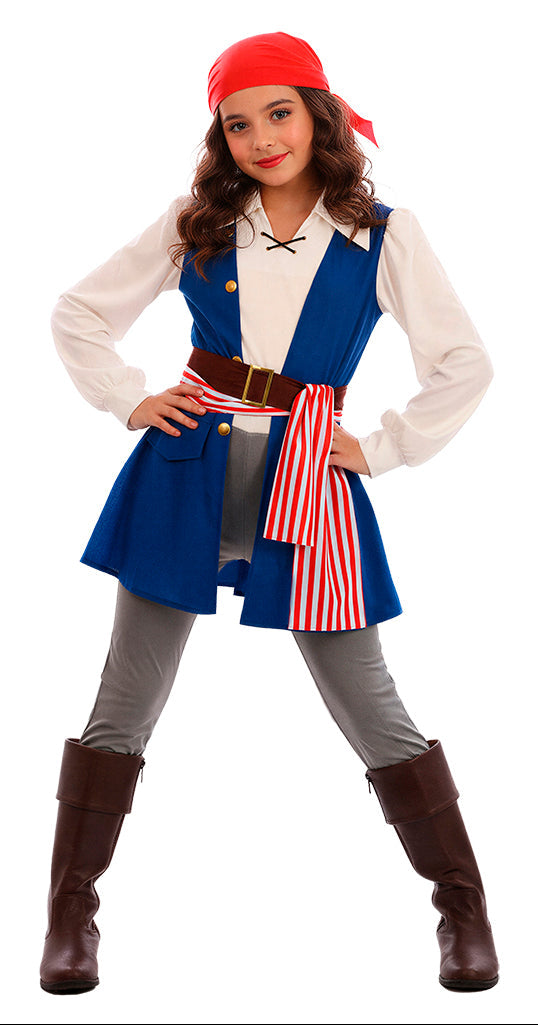 Fato Pirata Jackeline para Menina