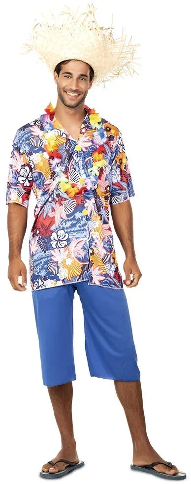 Disfraces en Pareja de Hawaianos Azules Hawaianos Disfraces Simon
