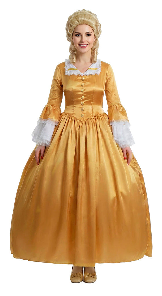 Fato Maria Antonieta na cor Dourada para Mulher