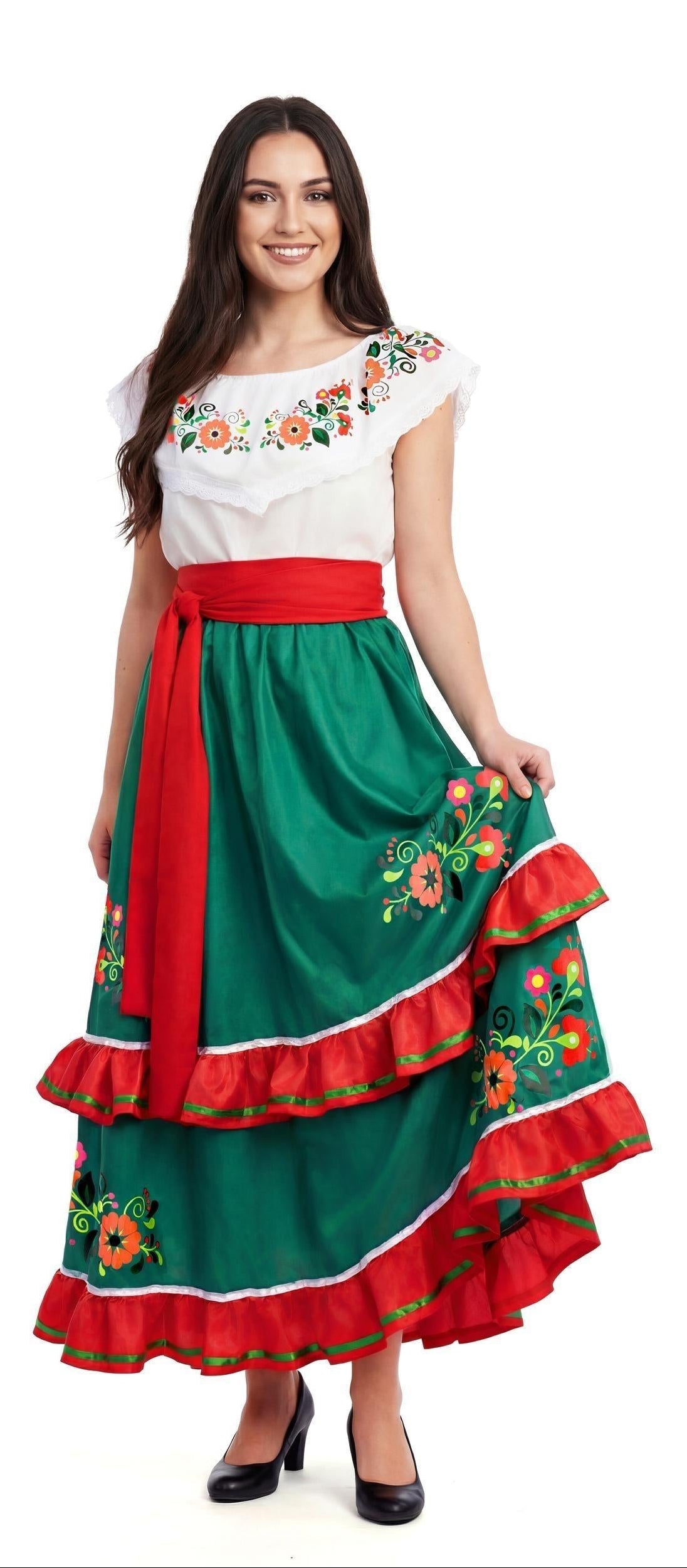Disfraces en Pareja de Mexicano y Mexicana en Color Verde
