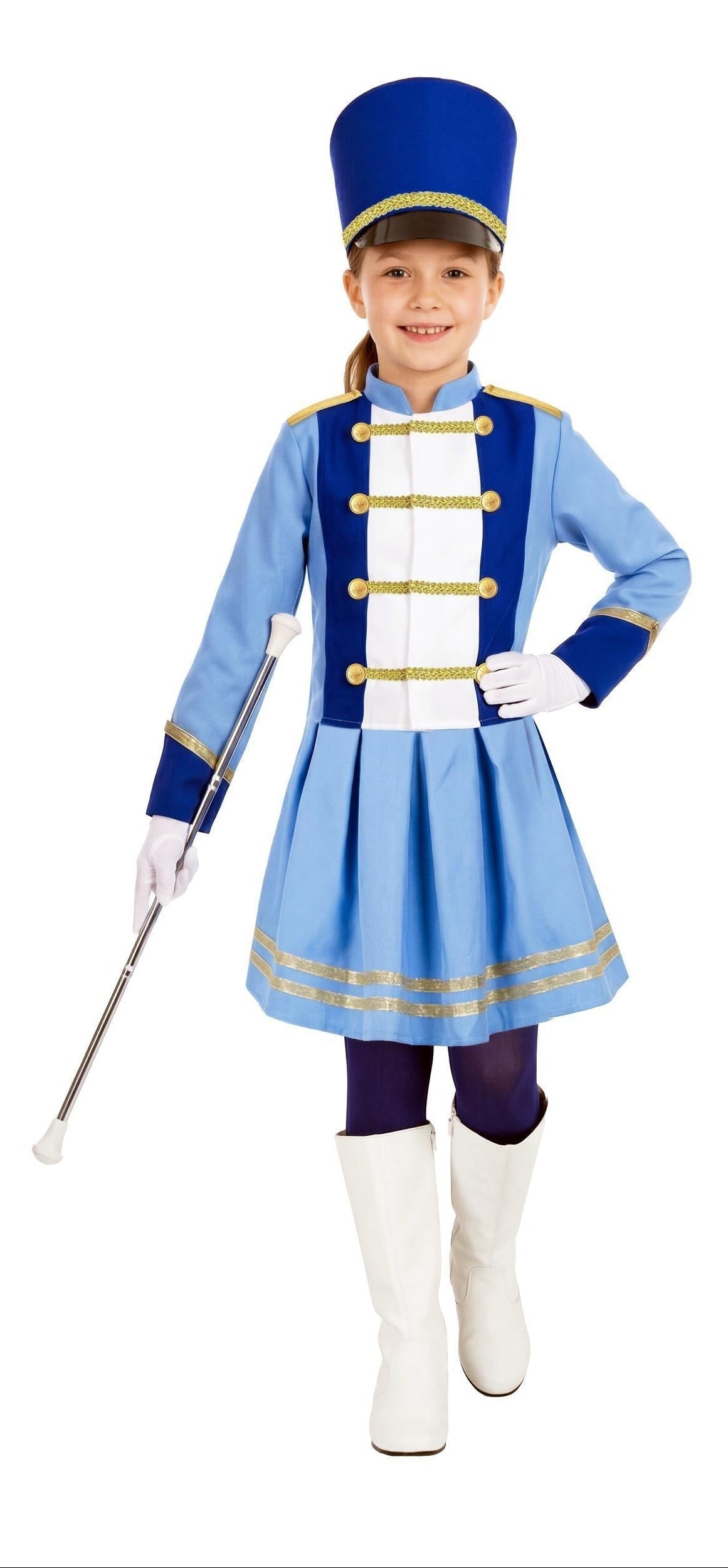 Disfraz Majorette Azul para Niña